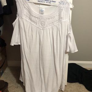 White swimsuit cover up